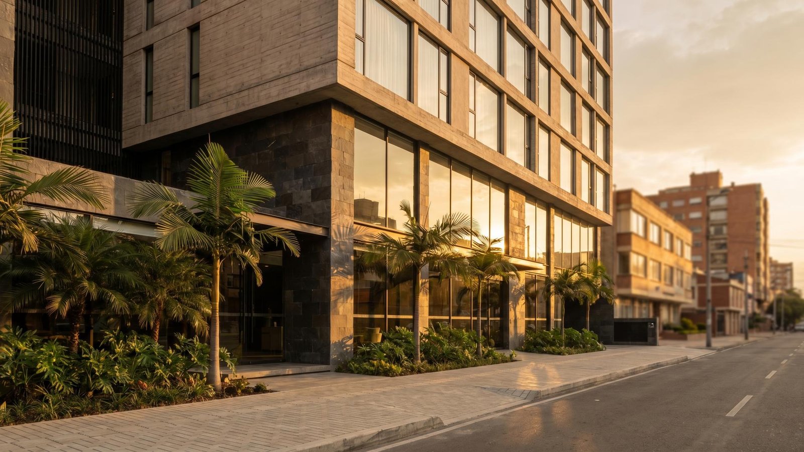 Hotel Montana exterior, fachada con ventanas PVC